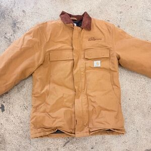 Carhartt Tan Military Field Jacket with Corduroy Collar OBO